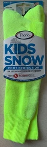 THORLOs Kids Snow Over Calf Winter Ski Sports Socks Unisex US Y 4.5-6 Yellow NEW - Picture 1 of 4