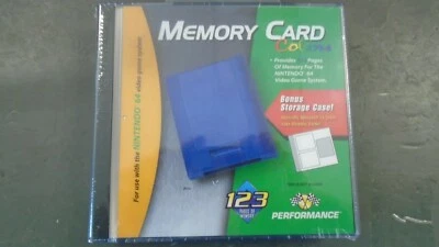 NEW 256K PERFORMANCE Color MEMORY CARD FOR NINTENDO 64 N64 STORAGE CASE - Image 1 of 2
