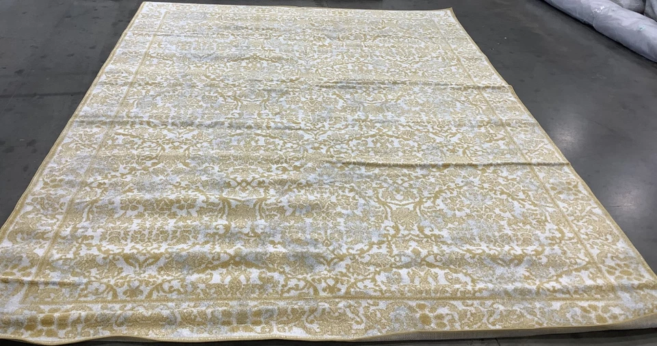 Alfombra de pelo prensado marfil/oro 9'-0" x 12'-0", precio reducido 1172681118 EVK242S-9 Foto 1 de 4