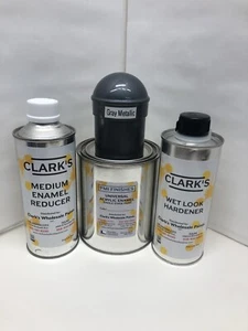 Gray Metallic Quart Kit Single Stage ACRYLIC ENAMEL Car Auto Paint Kit - Picture 1 of 2