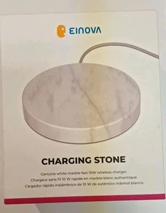 Einova Wireless Fast Charging Stone with 10W Charging Wireless charger - White - Photo 1 sur 2