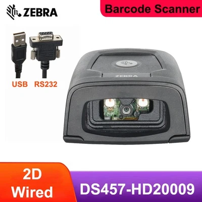 Zebra DS457-HD20009 Fixed Mount High-Density Barcode Scanner w/ Cable USB/RS232 - Image 1 of 4
