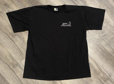 Masters 2010 Champions Camiseta Gráfica Hombre XL Negra Manga Corta Camisa Foto 1 de 4
