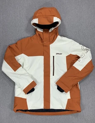 Men's 2XL Oakley TNP TBT Insulated Snow Hooded Jacket Beige Wind & Waterproof - Image 1 of 4