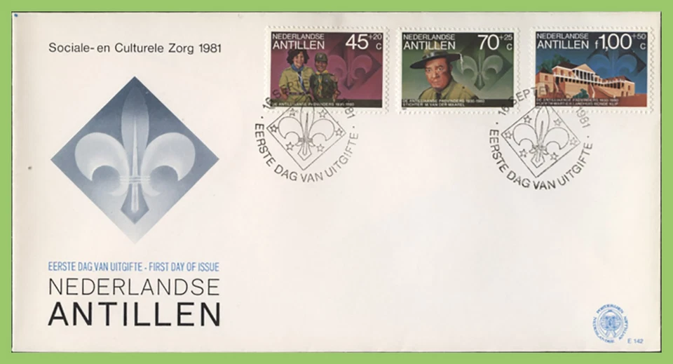Netherland Antilles 1981 50th Anniversary Boy Scouts set First Day Cover - Image 1 of 1