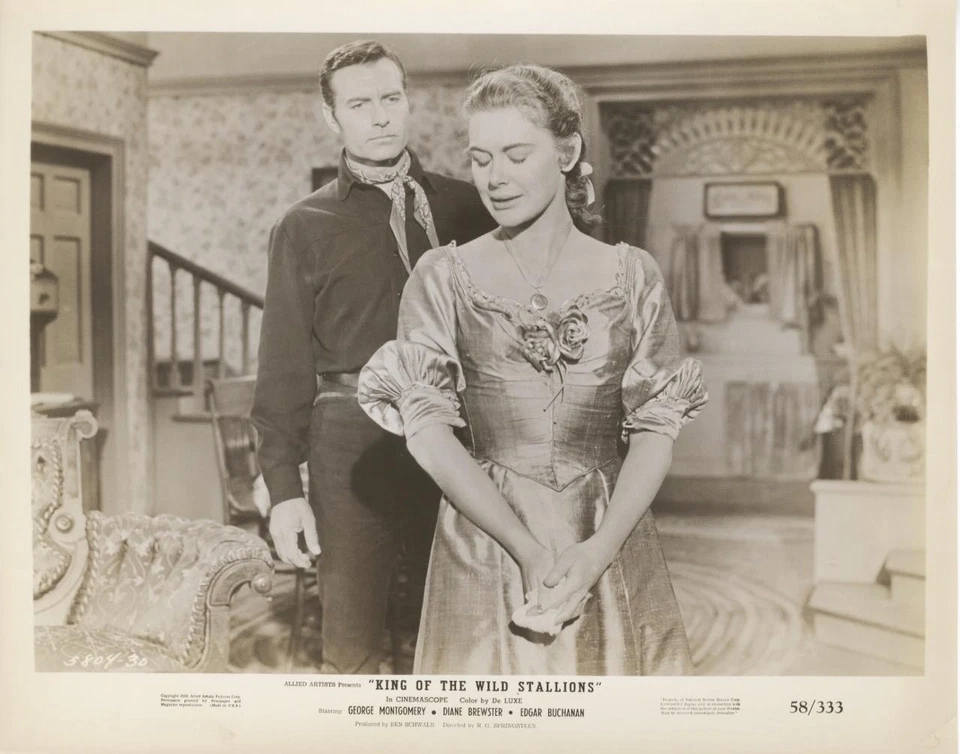 "KING OF THE WILD STALLIONS"-ORIGINAL PHOTO-WESTERN-GEORGE MONTGOMERY-D BREWSTER - Image 1 of 1