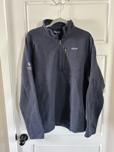 Patagonia Hombre Suéter Cuarto Cremallera Color Nuevo Azul Marino Talla L Logo - Imagen 1 de 5