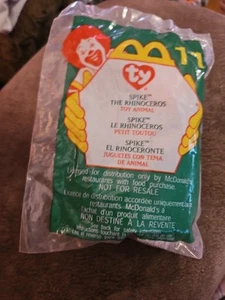 Ty teenie Beanie Babies SPIKE the RHINOCEROS, McDonald's Special Issue 2000, #11 - Picture 1 of 2