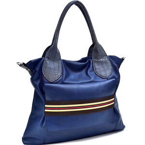 Designer bucket shoulder bag, women cross body Vintage Look Blue Quilted Handbag