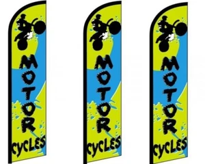 Motorcycles Windless King Size Flag Pack of 3 (HARDWARE NOT INCLUDED) - Picture 1 of 1