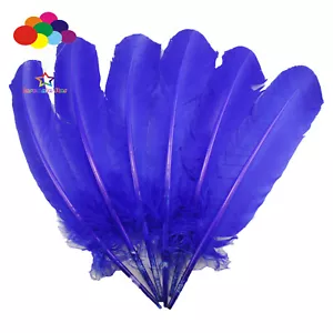 10-100 pezzi zaffiro 10-12 pollici piume di piuma di tacchino per decorazioni moda - Foto 1 di 5