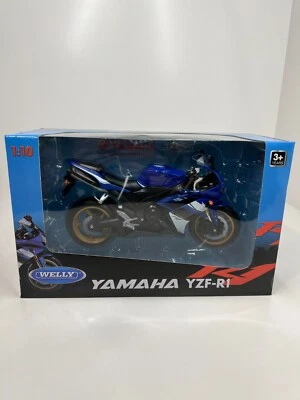 Welly YAMAHA YZF-R1 1:10 Diecast Model Blue motorcycle collectable - Image 1 of 4