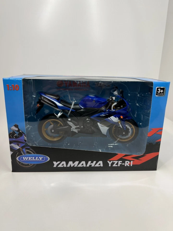 Welly YAMAHA YZF-R1 1:10 Diecast Model Blue motorcycle collectable - Image 1 of 4