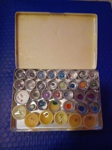 Bindi Assorted Lot In Metal Case 35 Assorted Bindi Lot - Picture 1 of 12