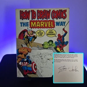 Lithography Signature: STAN LEE & JOHN BUSCEMA How to Draw Comics the Marvel Way - Picture 1 of 5