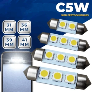12V 239 272 LED Coche C5W Blanco Número Placa Festón Smd Bombillas 31 36 39 41mm - Imagen 1 de 12