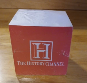 The History Channel Post It Cube Note Pad Block Red White Sealed Vintage - Picture 1 of 4