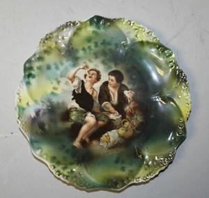 RS Prussia Porcelain Melon Eaters Small Plate – Red Mark - Picture 1 of 4