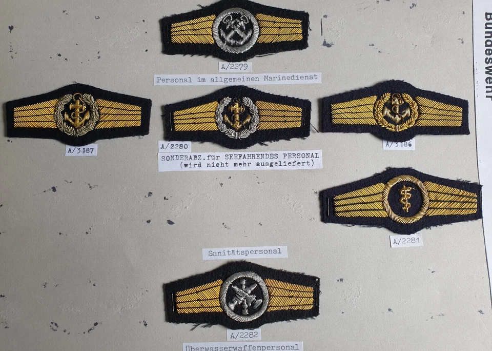 6 insignias de actividad del ejército alemán tablero de muestras metal bordad... - Imagen 1 de 1