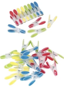 Strong Plastic Clothes Pegs Clips Pine Washing Line Dry Line Home Garden Outdoor - Picture 1 of 4
