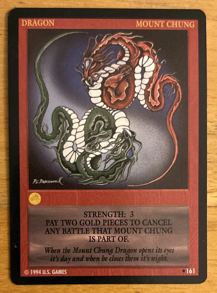 1994 Wyvern CCG Dragon Mount Chung Card #161 High-Grade NM - Image 1 of 2