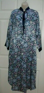 KayAnna Langes Nachthemd Small Petite Blau Lavendel Blumenmuster Langarm Neu  - Bild 1 von 12