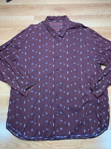 Tommy Bahama Button Down XXL 2XL Size Mens Long Sleeve Shirt Dark Maroon - Picture 1 of 9