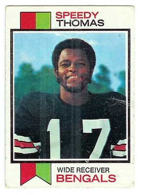 UTAH UTES CINCINNATI BENGALS SPEEDY THOMAS TOPPS 1973 CARD  - Image 1 of 2