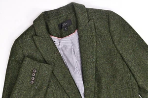 J. Blazer Crew Parke inglese maculato lana spina di pesce verde taglia 6T - Foto 1 di 12