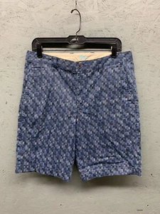 Tommy Bahama Shorts Men’s Size 33 Blue Printed Flat Front Cotton TENCEL Blend - Picture 1 of 8