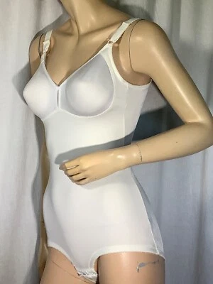 vintage Full Girdle shaper White JC Penney 36B wire free 70s disco Teddie 7089 - Image 1 of 4