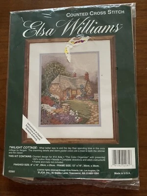 Elsa Williams Counted Cross Stitch Kit 02081 Twilight Cottage NOS Sealed - Image 1 of 4