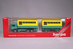LE1850 HERPA WAGENER Camion Ho 1/87 MAN semi-remorque Schenker - Picture 1 of 9