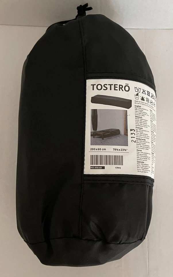 Capa espreguiçadeira de poliéster preta IKEA Tostero - 17915 - 78 3/4 X 23 5/8 - Nova - Imagem 1 de 1