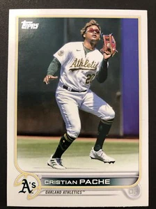 2022 Topps Update Series #US328 Cristian Pache - Oakland Athletics BASEBALL CARD - Picture 1 of 1