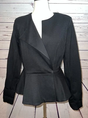 Cabi Agency Peplum Jacket 6 Style 3549 Blazer Suit Ponte Knit Coat Lined Black - Image 1 of 4