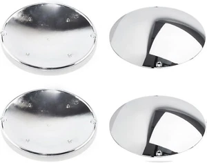 4) 7.48" Hubcap 190mm White Baby Moon Wheel Center Cap for 12-14 inch Wheel Rim - Picture 1 of 2