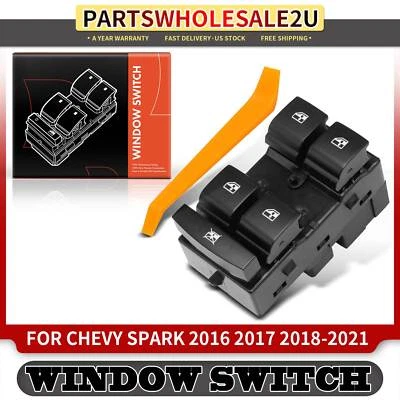 Interruptor de ventana eléctrica delantero izquierdo para Chevrolet Spark 2016 2017 2018 2019 2020 2021 Foto 1 de 4