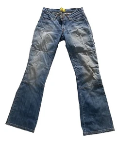 Draggin Womens Motorcycle Jeans Blue Bootcut Low Rise Denim Kevlar W29 L31 - Picture 1 of 17
