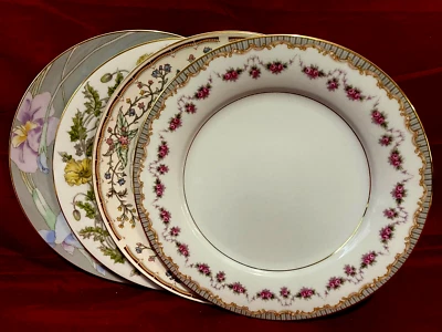 Platos de cena vintage florales de China desajustados (juego de 4) Foto 1 de 2