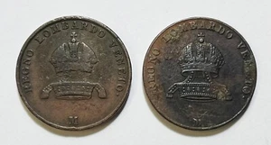 LOMBARDO VENETO. 5 centesimi 1822, 1850. Lotto di 2 esemplari. Cu e.2339 - Picture 1 of 2