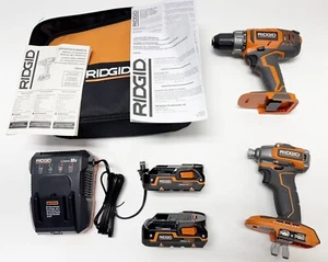 RIDGID R8723 R860052 Destornillador de Impacto Sub Compacto Sin Escobillas 18V 1/2" VSR Juego de Taladro - Imagen 1 de 10