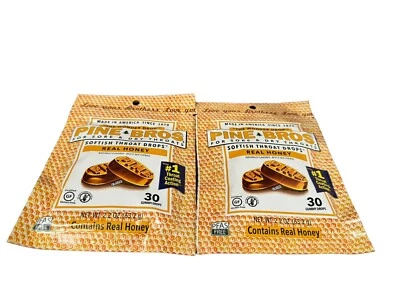 Lote de 2 Gotas Garganta Suave Pine Bros Miel Real 30 Gotas Gomosas Exp 05/26 NUEVO Foto 1 de 4