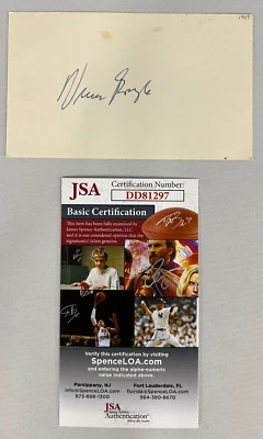 Vince Boryla Signed 3x5 Index Card JSA Certified w/COA NBA New York Knicks AUTO! - Image 1 of 4