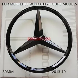 Negro brillante F/Mercedes CLA W117 C117 cupé 2013-19 insignia trasera emblema no familiar - Imagen 1 de 5