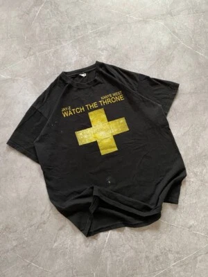 Jay Z & Kanye West Watch The Throne 2012 Europe Tour Shirt Black Size M - Image 1 of 4