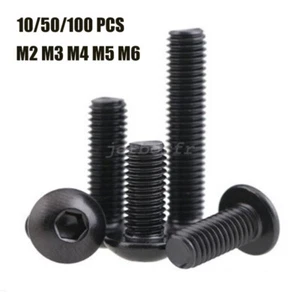 10-100PCS M2 M3 M4 M5 M6 Carbon steel Hex Allen Hexagon Socket Button Head Screw - Picture 1 of 8