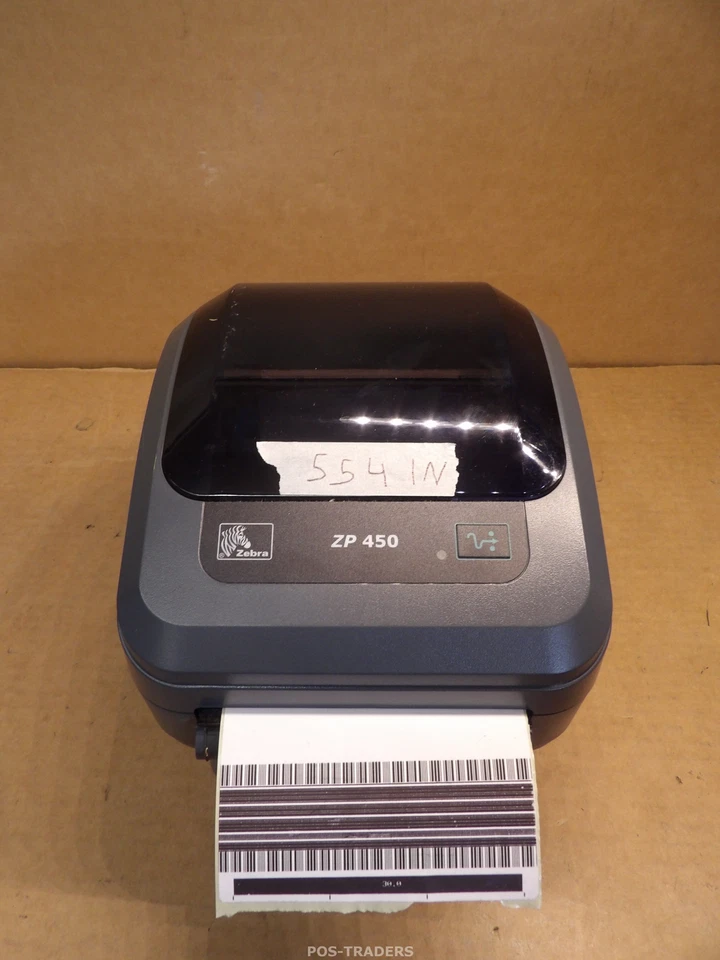 Zebra ZP450 Direct Thermal Barcode Label Printer 104mm - 554 INCH - TESTED OK - Bild 1 von 4