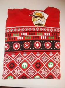 STAR WARS UGLY CHRISTMAS X-MAS SWEATER SWEAT SHIRT CHECKER BOARD NEW XL X-LARGE - Picture 1 of 4