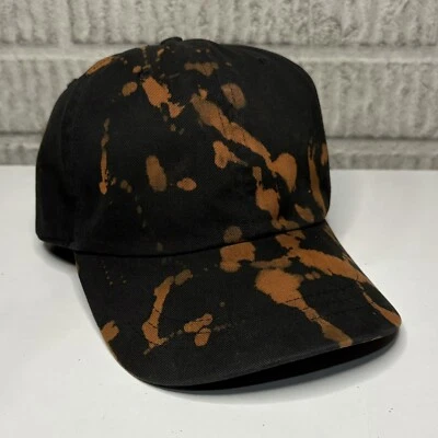 Mujer Sombrero Reverso Blanqueador Ajustable Negro Naranja Gorra Slouch Estilo Béisbol Foto 1 de 4